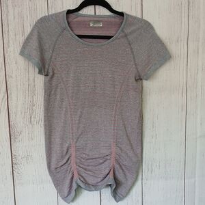 Athleta Fastest Tee Top Short Sleeve Stripes size medium
